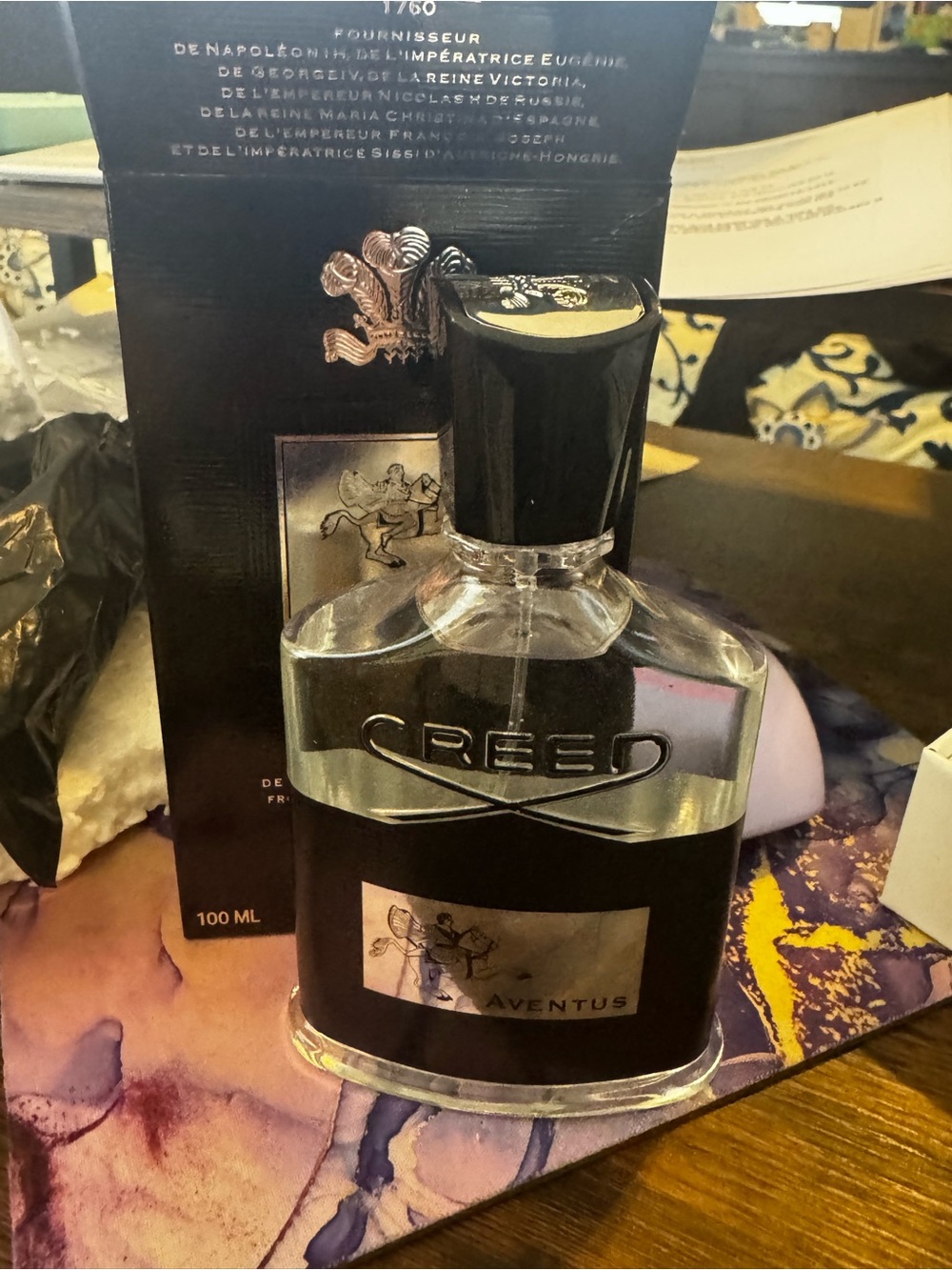 Creed Aventus Women Fragrance — Black & Silver Bottle